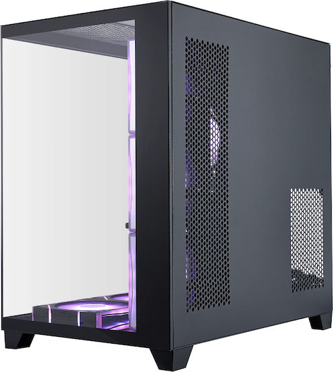 1STPLAYER Megaview MV8 Gaming Midi Tower Κουτί Υπολογιστή με Πλαϊνό Παράθυρο και ARGB Φωτισμό Μαύρο