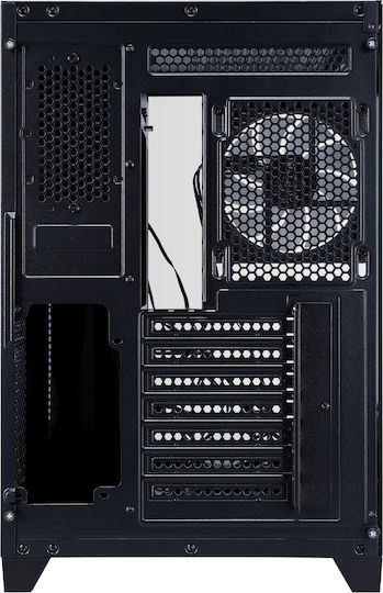 1STPLAYER Megaview MV8 Gaming Midi Tower Κουτί Υπολογιστή με Πλαϊνό Παράθυρο και ARGB Φωτισμό Μαύρο