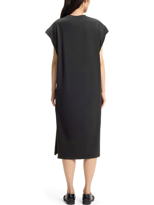 Sommer Midi Damenkleid Schwarz