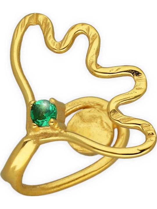 Piercing Pentru Nas Nufăr Turcoaz Zirconiu Argint 925 Handmade