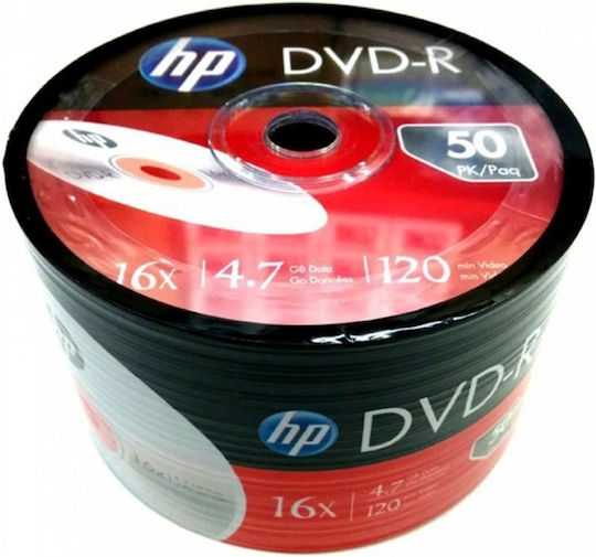 HP Beschreibbare DVD-R 16x 4.7GB Kuchenbox 50Stück