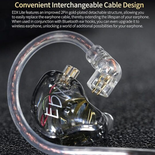KZ In Ear In-ear Headphones Edx with Bluetooth Gray