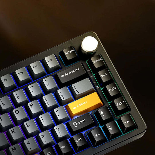 Machenike K600-B82W Wireless Gaming Mechanical Keyboard 75% with GR Silver Switches and RGB Lighting English US