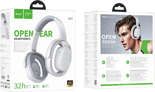 Hoco W67 Kabellose Bluetooth Über Ohr Kopfhörer mit 32 Stunden Wiedergabezeit Weiße