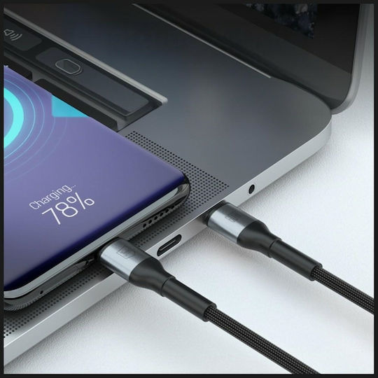 3MK Cablu Hyper USB 2.0 USB-C Masculin - USB-C 60W Negru 3m