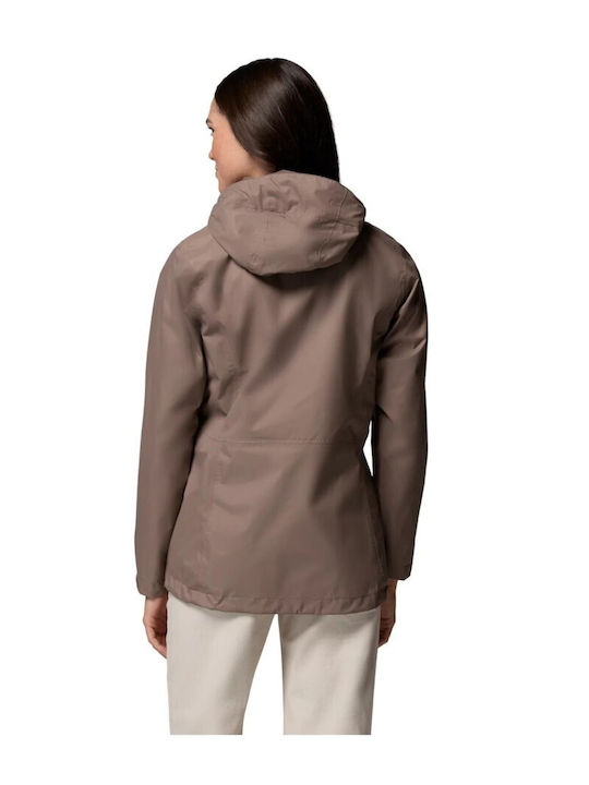 Pouring Adventure Iii Women's Hiking Waterproof Jacket Brown