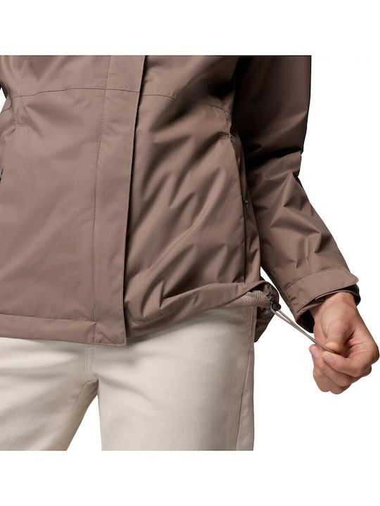 Pouring Adventure Iii Women's Hiking Waterproof Jacket Brown