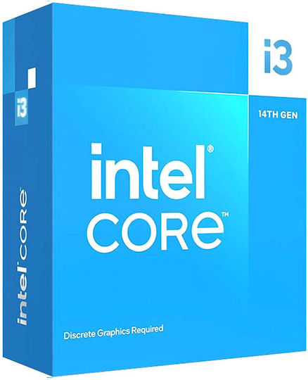 Intel Core i3-14100F 3.5GHz Processor 4 Core for Socket 1700 in Box with Heatsink