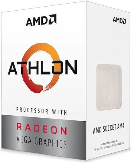 AMD Athlon 3000G 3.50GHz Επεξεργαστής 2 Πυρήνων για Socket AM4 Tray