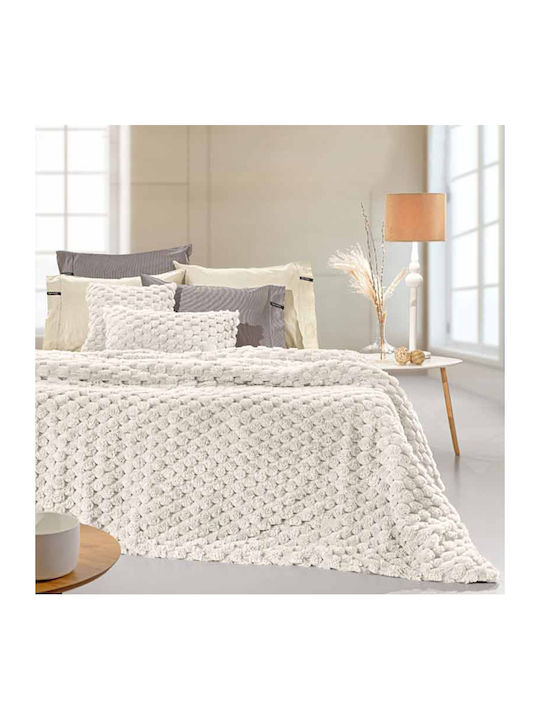 Guy Laroche Elixir Pătură Blănoasă King Size 260x240 cm Ivory