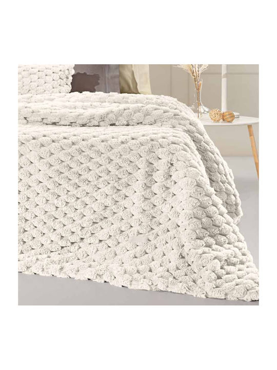 Guy Laroche Elixir Pătură Blănoasă King Size 260x240 cm Ivory
