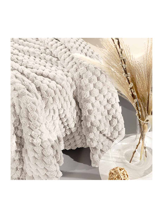 Guy Laroche Elixir Pătură Blănoasă King Size 260x240 cm Ivory