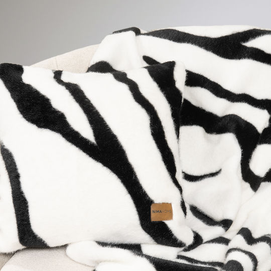 Nima Sebra Furry Blanket Sofa 130x170cm White Black