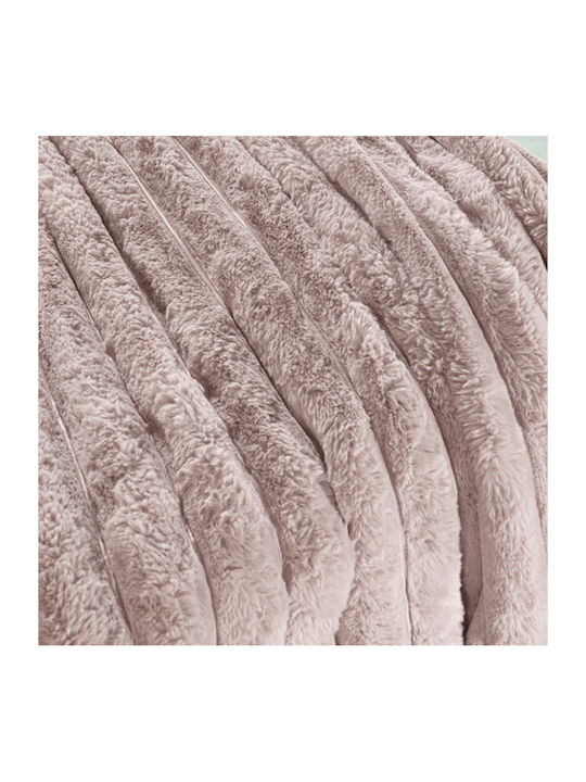 Guy Laroche St.moritz Κουβέρτα Γούνινη King Size 260x240εκ. Old Pink