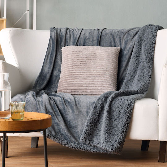 Kentia Стилна Ivanna Одеяла Sherpa Канапе 130x170см Сива