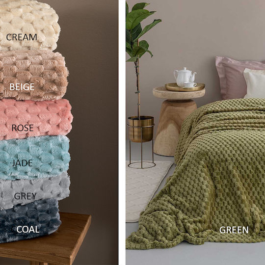 Palamaiki Aster Fleece Single Blanket 160x220cm Green