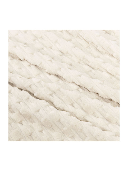 Nima Savara Κουβέρτα Fleece Καναπέ 130x170εκ. Light Beige