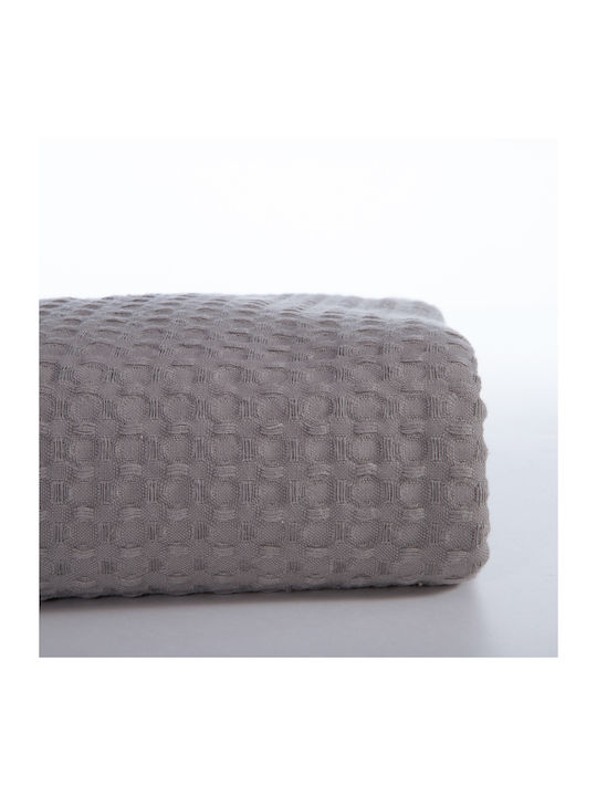 Nef-Nef Homeware New Golf Pique Blanket Double 220x240cm Silver