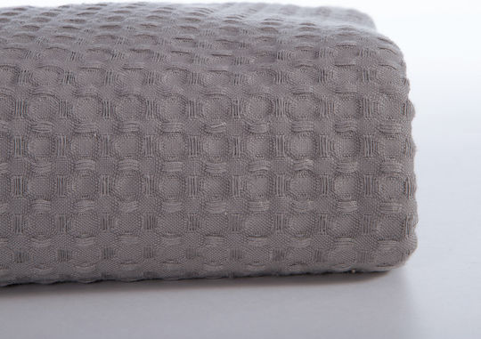 Nef-Nef Homeware New Golf Κουβέρτα Πικέ Υπέρδιπλη 220x240εκ. Silver