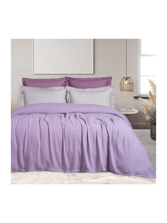 Das Home 0490 Piqué Decke Einzeln 160x240cm Flieder