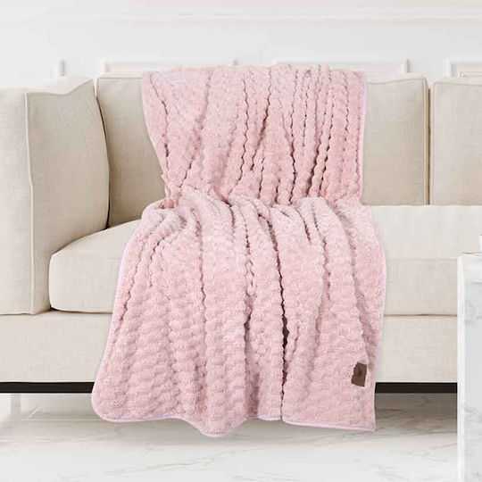 Das Home 8848 Κουβέρτα Fleece Καναπέ 130x170εκ. Pink