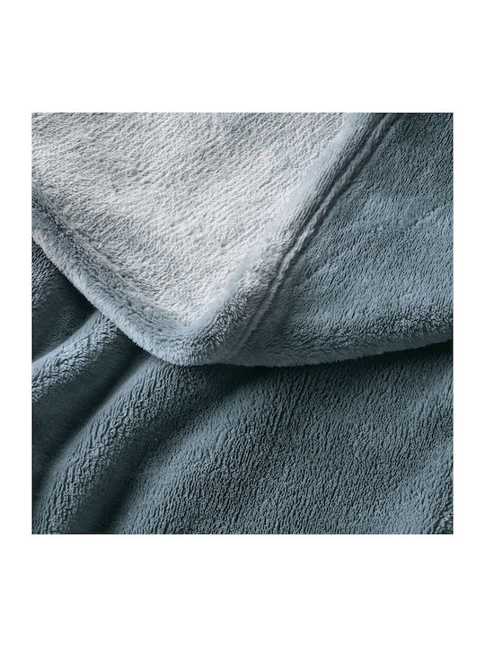 Kentia Yolanda Velvet Blanket King Size 260x240cm Denim