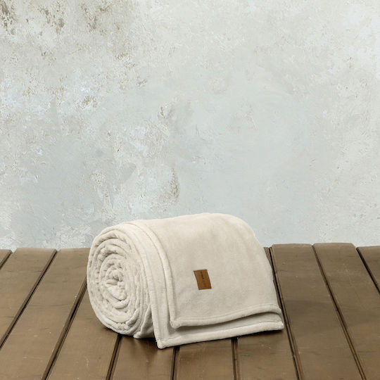 Nima Alpa Blanket Fleece Single 160x220cm Light Beige
