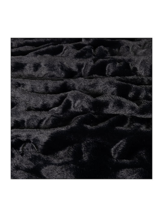 Nima Mossy Furry Blanket Double 220x240cm Mossy Black