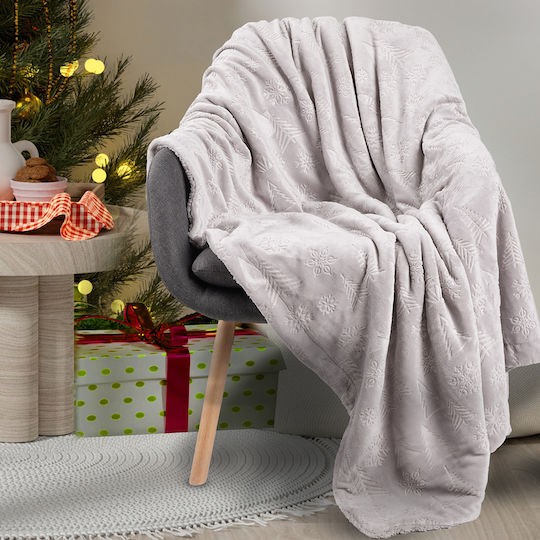 Das Home Christmas 1373 Κουβέρτα Fleece Καναπέ 130x170εκ. Grey