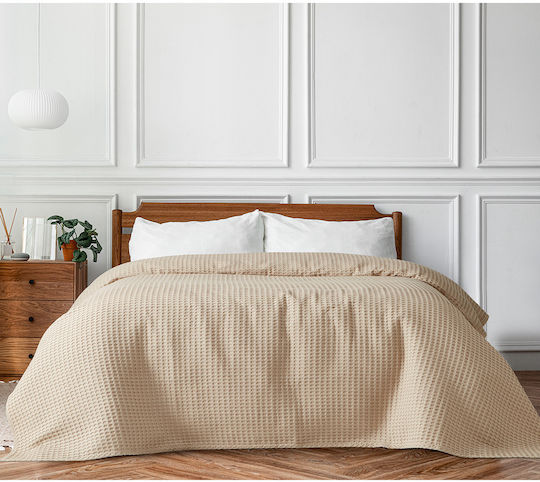Beauty Home Κουβέρτα Πικέ Μονή 170x240εκ. Μπεζ