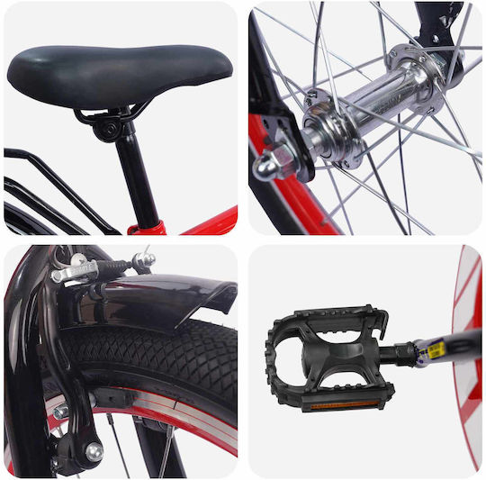 vidaXL 18" Kinderfahrrad Mountainbike Rote