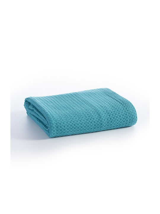 Nef-Nef Homeware New Golf Decke Piqué Moné 160x240cm Dusty Aqua