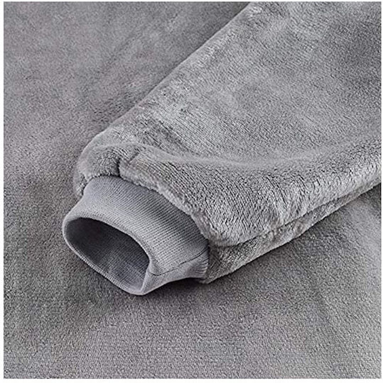 Huggle Plüsch Decke mit Ärmeln 70x90cm Graue