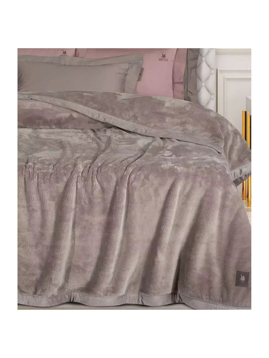 Greenwich Polo Club 3973 Κουβέρτα Βελουτέ Υπέρδιπλη 240x250εκ. Dusty Lilac