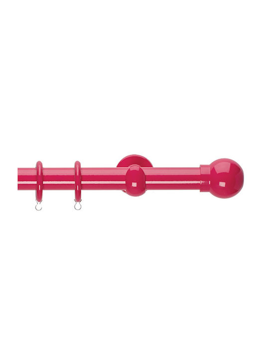 Zogometal Metallisch Vorhangstange Doppel mit Schiene Φ25mm 300cm Fuchsie