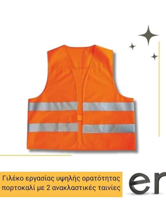 Ferreli Männer Sicherheitsweste mit reflektierenden Bändern Orange