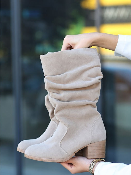 Wildleder Damenstiefel Braun