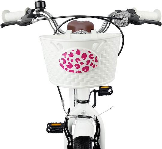 vidaXL 18 Inch Kids' Bicycle City White