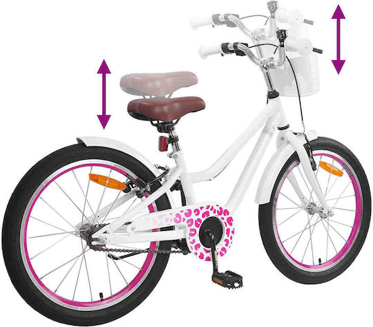 vidaXL 18 Inch Kids' Bicycle City White
