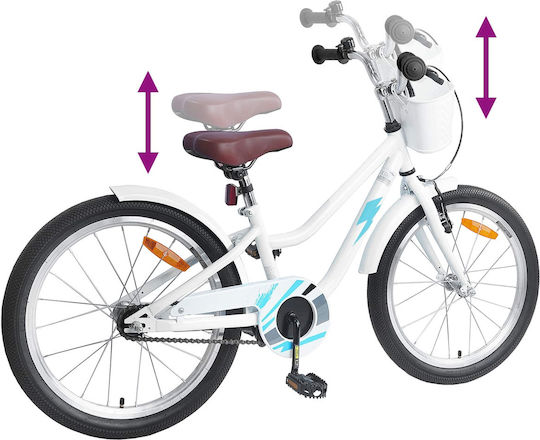 vidaXL 18" Kinderfahrrad Mountainbike Weiß
