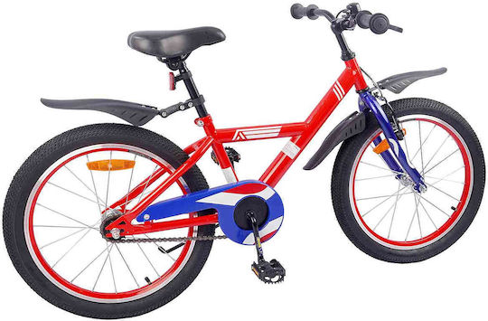vidaXL 18" Детски Велосипед BMX Червен