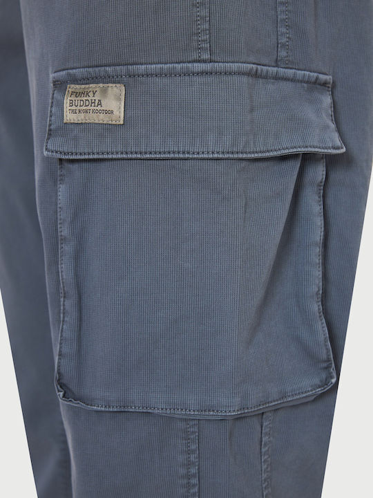 Funky Buddha Παντελόνι Cargo Dusty Blue