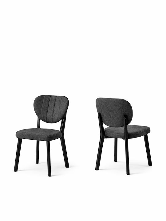 SteweHome Esszimmermöbel-Set Mit Stühlen Eiche/Anthrazit 120x80x75cm