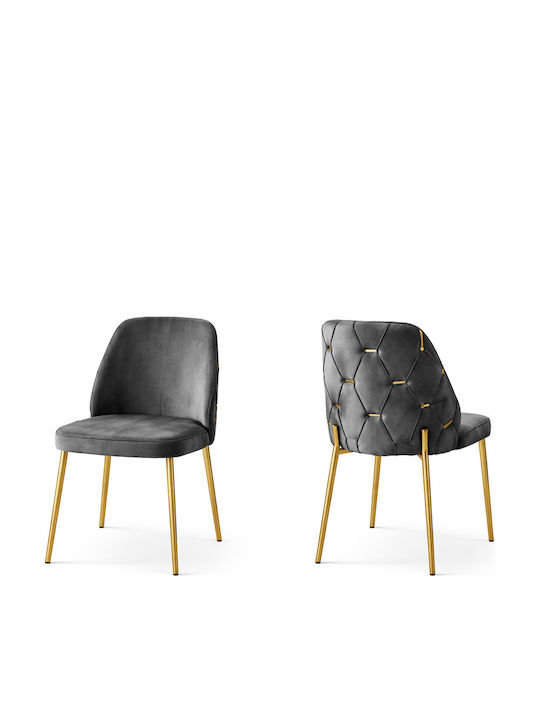 SteweHome Esszimmermöbel-Set Für 6 Personen Kelebek MDF Schwarz 132x80x75cm