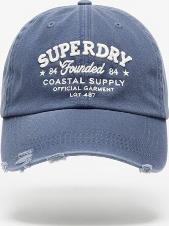 Superdry Vintage Applique Baseball Cap Unisex Καπελο Μπλε