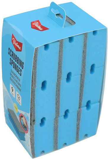 Valma Set Kitchen Sponges Blue 9 Pieces Scrub Sponges 3202100