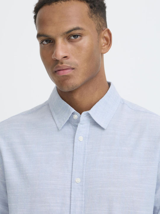 Μακρυμάνικo Τζιν Πουκάμισο σε Κανονική Γραμμή Γαλάζιο