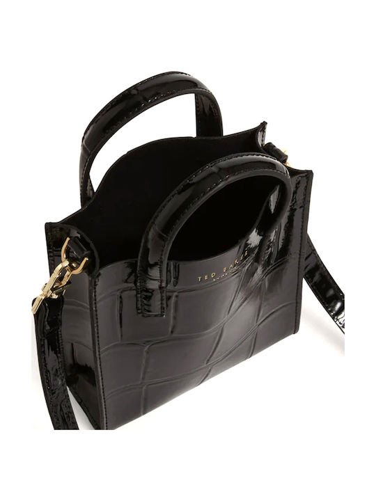 Icon Damenhandtasche Schulter / Handtasche Krokodilmuster Schwarz