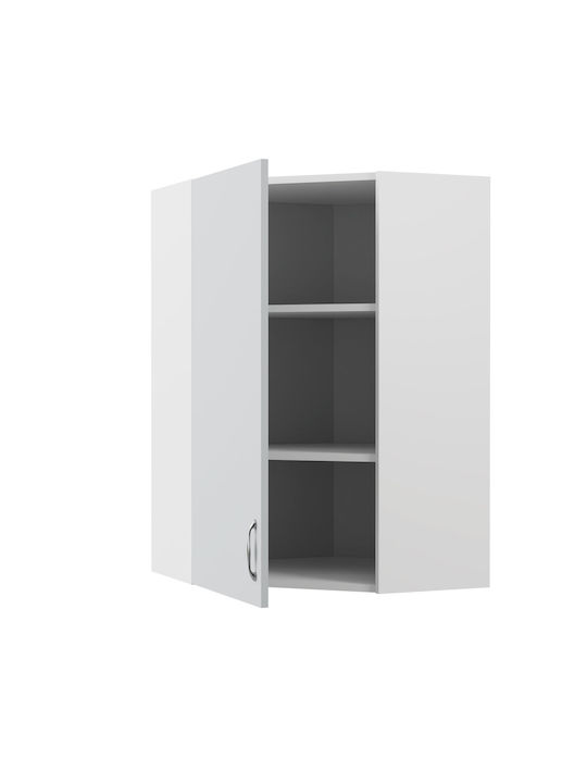 Modest Corner Wall Kitchen Cabinet Gray 60x30x92cm