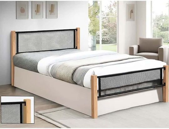 Νετ Κρεβάτι Διπλό για Στρώμα 150x200cm Μαύρο Νετ Κρεβάτι Διπλό για Στρώμα 150x200cm Μαύρο